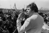 Man, possibly attorney John Mays, addressing members of the United Klans of America in Gadsden, Alabama, the same day the UKA held a march through town.