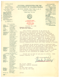 Letter from Leslie S. Perry to W. E. B. Du Bois