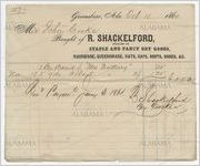 Thumbnail for Receipt for payment from John Cocke to R. Shackelford, Greensboro, Alabama, January 3, 1861