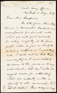 Thumbnail for Letter from Oliver Johnson, Anti-Slavery Office, New York, to Maria Weston Chapman, 18 Aug. 1859