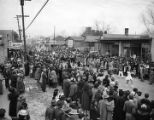 High school marching band in an African American Mardi Gras parade in Mobile, Alabama.