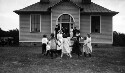 Graded school white Children playing games Barhamsville Graded School