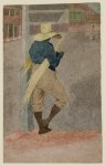 [Negro man in straw hat, standing, stripping cane]