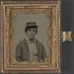 [Unidentified young soldier in Confederate infantry uniform]