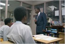 Poet, songwriter, and motivational speaker, Leonard Blount, discussing poetry to a group of youth offenders at the DeKalb Regional Youth Development Center, Decatur, Georgia, February 22, 1994.