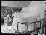 Placing tile in kiln for final firing-Summit Pressed Brick & Tile Co.-Pueblo