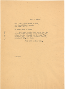 Letter from W. E. B. Du Bois to Inez Richardson Wilson