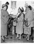 Thumbnail for Chlora Hayes Sledge presents check to two women