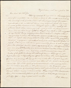 Letter from Sarah Ann Adams, Hopkinton, to Amos Augustus Phelps, Jul. 13./34