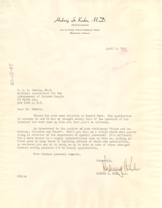 Letter from Hedwig S. Kuhn to W. E. B. Du Bois