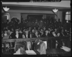 Demonstrators protest discriminatory zoning at Los Angeles City Hall, 1946