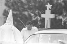 Klansmen at a Ku Klux Klan rally in Montgomery, Alabama.