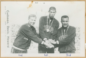 Print of the Men's 400M Hurdles medalists at the 1960 Summer Olympics