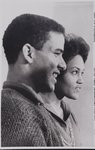 [Hamilton Holmes and Charlayne Hunter laugh during interview after a court order struck down their suspension from the University of Georgia "for their own safety"]