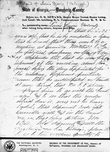 Affidavit of Lewis Davis: Albany, Georgia, 1868 Sept. 25