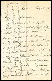 Letter to] Dear Mrs. Chapman [manuscript