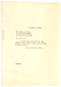 Letter from W. E. B. Du Bois to G. Schirmer, Inc.