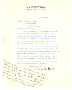 Letter from The Booklovers Magazine to W. E. B. Du Bois