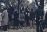 Rally at Kelly Ingram Park in in Birmingham, Alabama, protesting the incarceration of Martin Luther King, Jr., and several other civil rights leaders.