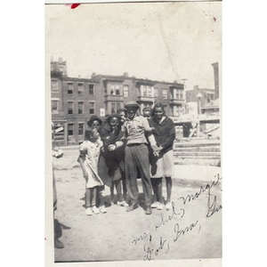 A group of children pose for Winifred Irish Hall