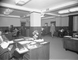 Employees in the trust department of the First National Bank of Montgomery in downtown Montgomery, Alabama.