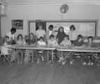 Students in a classroom at Goodwyn Junior High School at 209 Perry Hill Road in Montgomery, Alabama.