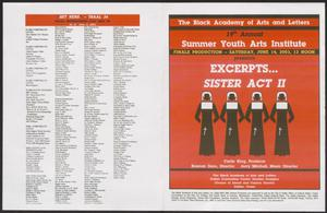 Program: 19th Annual Summer Youth Arts Institute