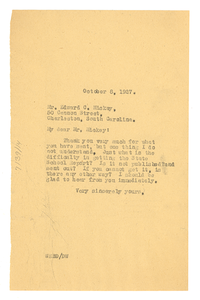 Letter from W. E. B. Du Bois to Edward C. Mickey