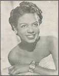 Portrait of pianist Hazel Scott from concert program cover, 1949