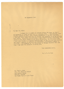 Letter from W. E. B. Du Bois to Hugh A. Kuhn