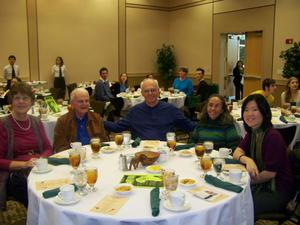 Guests at banquet table in UNT ballroom