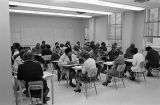 African Americans registering to vote on a Saturday morning at the Jefferson County courthouse in Birmingham, Alabama.