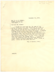 Letter from W. E. B. Du Bois to The Association of Colleges for Negro Youth