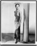 [Maya Angelou, full length portrait, facing front, dressed for her part in the Caribbean Calypso Festival]