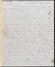 Letter to] My Dear Quincy [manuscript