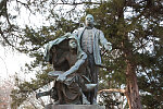 Statue of Booker T. Washington "Lifting the Veil of Ignorance," by Charles Keck located at Tuskegee University in Tuskegee, Alabama