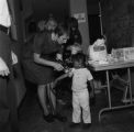 Little girl getting a swine flu vaccine shot at the Mobile Board of Health in Mobile, Alabama.