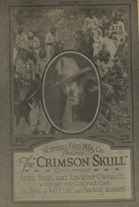 Circular from the Norman Film Manufacturing Company, advertising The crimson skull, probably 1921