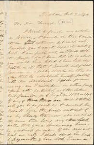 Letter from Edmund Quincy, Dedham, [Mass.], to Maria Weston Chapman, Oct. 3, 1843