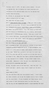 Thumbnail for Transcription of oral history interview with Jim Nelson, April 7, 1977