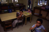 Children sitting in classroom