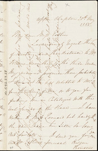 Letter from Isabella Massie, Upper Clapton, [England], to Mary Anne Estlin, 1853 May 20