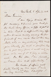 Letter from Oliver Johnson, New York, [N.Y.], to William Lloyd Garrison, 8 April, 1858