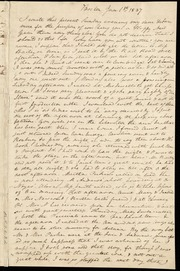 I write this present [letter] Sunday evening my dear Debora[h] more for the purpose of wishing you a Happy New Year than anything else. [manuscript]