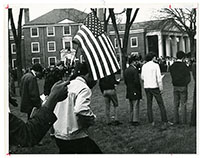 Confederate flag burning