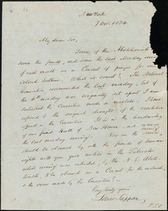 Thumbnail for Letter from Lewis Tappan, New York, [New York], to William Lloyd Garrison, 1834 Oct[ober] 7