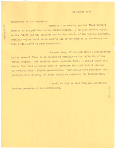 Memorandum from W. E. B. Du Bois to Walter White