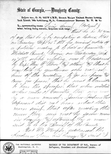 Affidavit of Davis Sneed: Albany, Georgia, 1868 Sept. 25