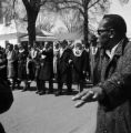 Marchers on Sylvan Street in downtown Selma, Alabama, at the start of the Selma to Montgomery March.