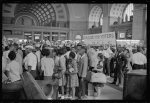 [Marchers arriving at Union Station for the March on Washington, 1963]